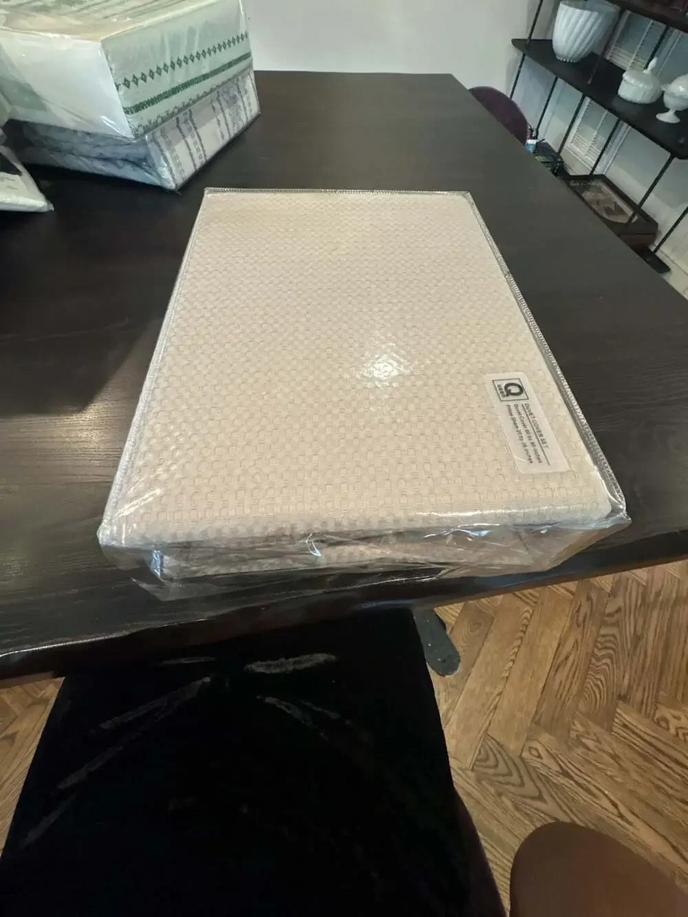 Waffle Weave Duvet Cover Set Queen Size in grey MADELUO NEW 3 pc
